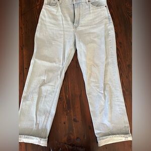Abercrombie & Fitch Light Blue Cropped Jeans
